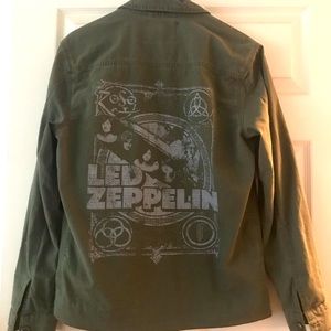 One of a kind lightweight LED ZEPPELIN army jacket